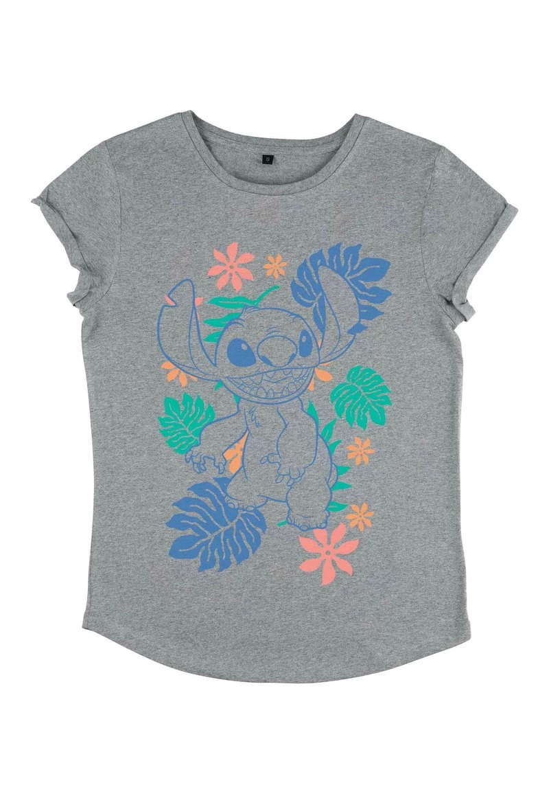 Henry Tiger Damen DISNEY CLASSICS LILO & STITCH - RETRO TROPICAL TONAL STITCH - T-Shirt Print - Melange Grey 4 Henry Tiger Damen DISNEY CLASSICS LILO & STITCH - RETRO TROPICAL TONAL STITCH - T-Shirt Print - Melange Grey – Bild 4