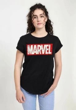 Henry Tiger Damen MARVEL COMIC STRIPS - T-Shirt Print - Black