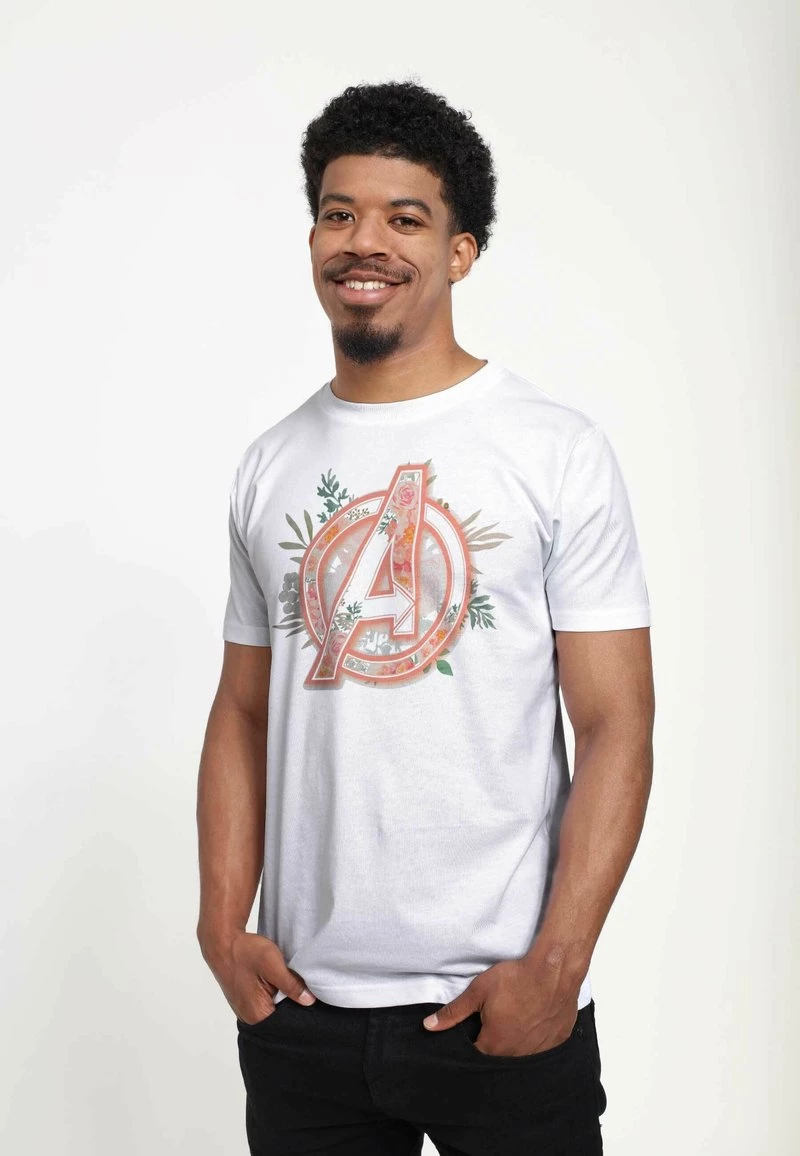 Henry Tiger Unisex MARVEL AVENGERS CLASSIC - AVENGER FLORAL - T-Shirt Print - White 1 Henry Tiger Unisex MARVEL AVENGERS CLASSIC - AVENGER FLORAL - T-Shirt Print - White
