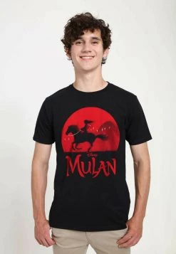 Henry Tiger Unisex DISNEY MULAN: LIVE ACTION - MULAN SUNSET - T-Shirt Print - Black