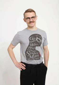 Henry Tiger MARVEL AVENGERS CLASSIC - SPIDERMAN SILHOUETTE - T-Shirt Print - Melange Grey | Unisex -Günstiges Henry Tiger Geschäft 50da52f4f8bf45958402fd4ec428bbf3