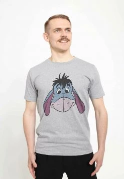 Henry Tiger DISNEY CLASSICS UNISEX EYORE BIG FACE - T-Shirt Print - Melange Grey