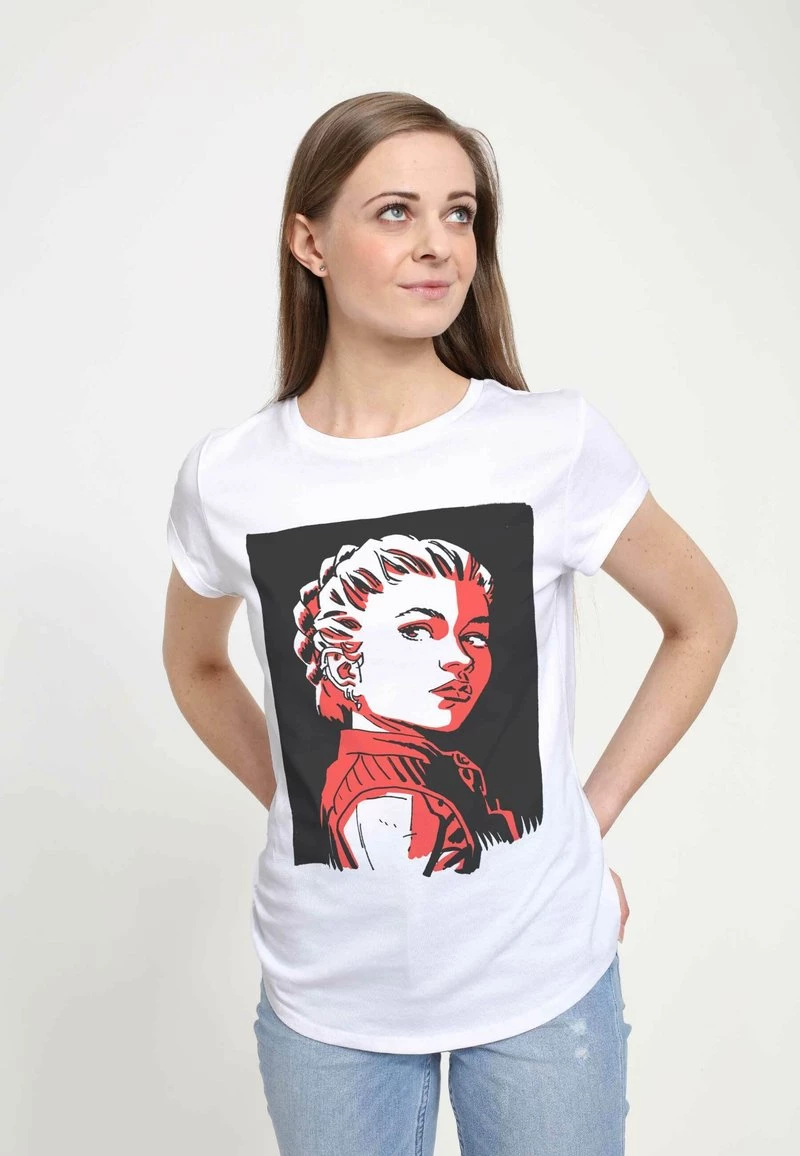 Henry Tiger Damen MARVEL BLACK WIDOW: MOVIE - YELENA PORTRAIT - T-Shirt Print - White 4 Henry Tiger Damen MARVEL BLACK WIDOW: MOVIE - YELENA PORTRAIT - T-Shirt Print - White – Bild 4