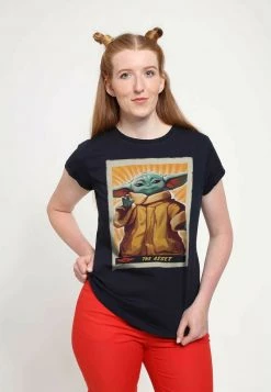 Henry Tiger STAR WARS: THE MANDALORIAN - THE ASSET POSTER - T-Shirt Print - Navy Blue | Damen
