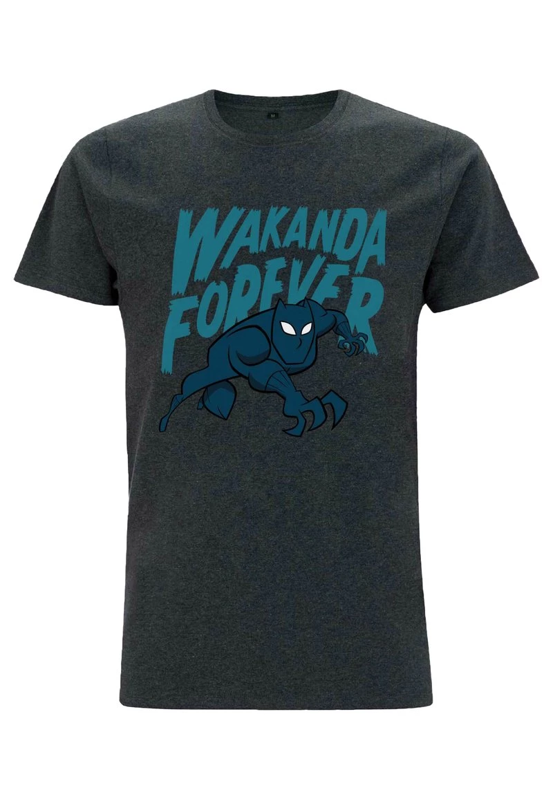 Henry Tiger Unisex MARVEL AVENGERS CLASSIC - WAKANDA SATURDAY MORNING - T-Shirt Print - Melange Black 5 Henry Tiger Unisex MARVEL AVENGERS CLASSIC - WAKANDA SATURDAY MORNING - T-Shirt Print - Melange Black – Bild 5