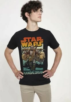Henry Tiger STAR WARS UNISEX MANDO ON FOOT - T-Shirt Print - Black