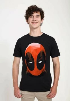 Henry Tiger Unisex MARVEL DEADPOOL - POLY DEADPOOL - T-Shirt Print - Black