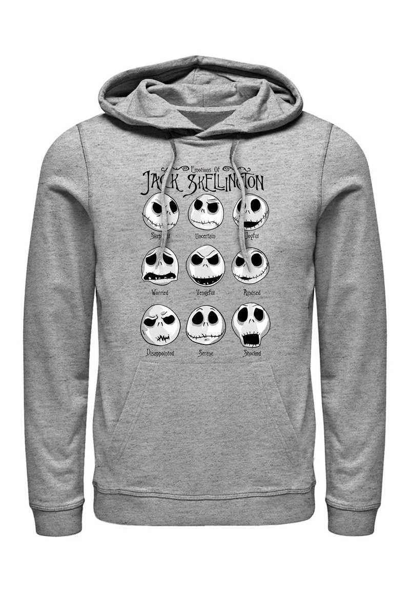 Henry Tiger DISNEY CLASSICS UNISEX JACK EMOTIONS HOODIE - Kapuzenpullover - Melange Grey 1 Henry Tiger DISNEY CLASSICS UNISEX JACK EMOTIONS HOODIE - Kapuzenpullover - Melange Grey