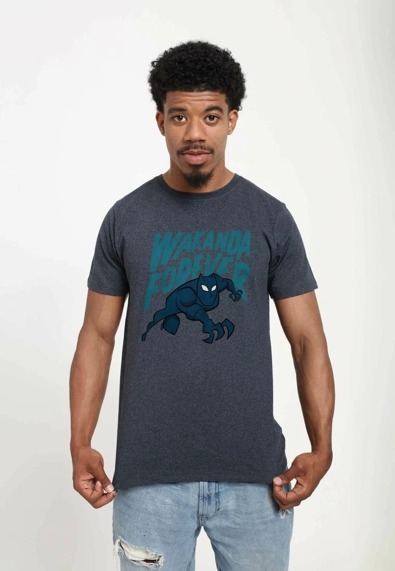 Henry Tiger Unisex MARVEL AVENGERS CLASSIC - WAKANDA SATURDAY MORNING - T-Shirt Print - Melange Black 1 Henry Tiger Unisex MARVEL AVENGERS CLASSIC - WAKANDA SATURDAY MORNING - T-Shirt Print - Melange Black