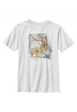 Henry Tiger Unisex DISNEY CLASSICS WINNIE WINDOW - T-Shirt Print - White