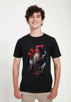 Henry Tiger MARVEL OTHER - SPIDERMAN REG W SYMBOL - T-Shirt Print - Black | Unisex