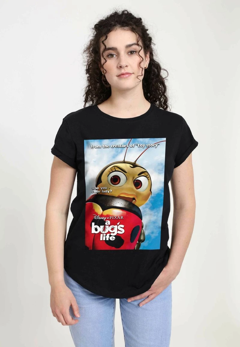 Henry Tiger Damen PIXAR A BUG'S LIFE - NOT A LADY POSTER - T-Shirt Print - Black 1 Henry Tiger Damen PIXAR A BUG'S LIFE - NOT A LADY POSTER - T-Shirt Print - Black