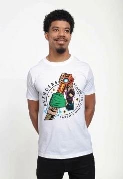 Henry Tiger MARVEL UNISEX AVENGER HANDS - T-Shirt Print - White