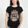 Henry Tiger Damen DISNEY ALADDIN LION - T-Shirt Print - Black
