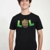 Henry Tiger Unisex MARVEL GUARDIANS OF THE GALAXY - LOL GROOT - T-Shirt Print - Black