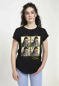 Henry Tiger MARVEL WOMEN'S LIAR OR VARIANT - T-Shirt Print - Black | Damen