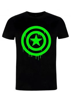 Henry Tiger MARVEL AVENGERS OOZING SHIELD UNISEX - T-Shirt Print - Black -Günstiges Henry Tiger Geschäft 5a7d8f15425d444092fddb0b4eab002b