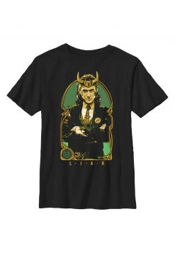 Henry Tiger Unisex MARVEL LIAR - T-Shirt Print - Black
