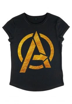 Henry Tiger Damen MARVEL AVENGERS CLASSIC - GOLD FOIL AVENGERS - T-Shirt Print - Black -Günstiges Henry Tiger Geschäft 5b487f3f953c4d52bce90e0a4af5ca0f