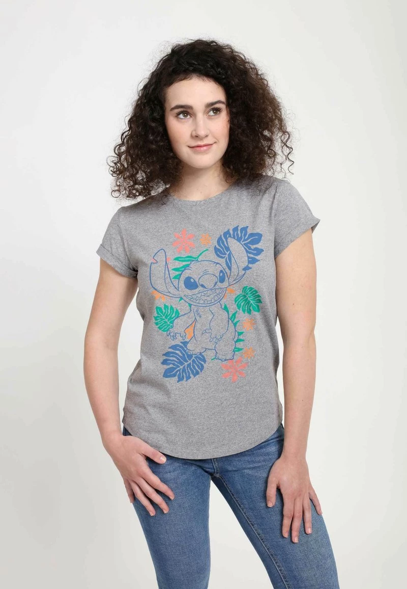 Henry Tiger Damen DISNEY CLASSICS LILO & STITCH - RETRO TROPICAL TONAL STITCH - T-Shirt Print - Melange Grey 3 Henry Tiger Damen DISNEY CLASSICS LILO & STITCH - RETRO TROPICAL TONAL STITCH - T-Shirt Print - Melange Grey – Bild 3