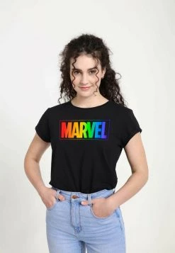 Henry Tiger Damen MARVEL OTHER - RAINBOW MARVEL - T-Shirt Print - Black -Günstiges Henry Tiger Geschäft 5bb0ed852c4f443fa88a23ebdeaadd5a