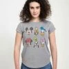 Henry Tiger Damen DISNEY CLASSICS MICKEY CLASSIC - ALWAYS TRENDING STACK - T-Shirt Print - Melange Grey