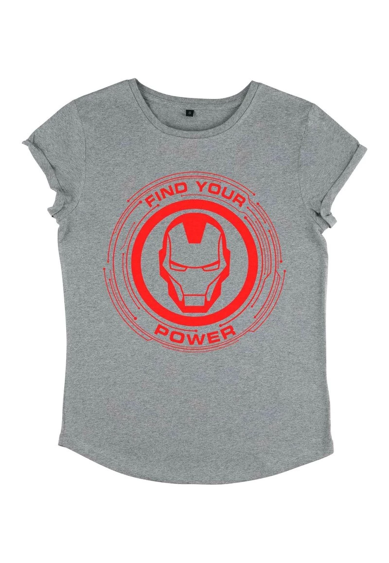 Henry Tiger MARVEL AVENGERS CLASSIC - POWER OF IRON MAN - T-Shirt Print - Melange Grey | Damen 2 Henry Tiger MARVEL AVENGERS CLASSIC - POWER OF IRON MAN - T-Shirt Print - Melange Grey | Damen – Bild 2
