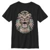 Henry Tiger Unisex LION - T-Shirt Print - Black