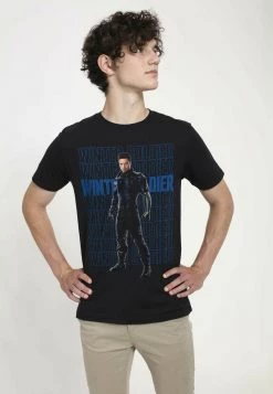 Henry Tiger Unisex MARVELWINTER SOLDIER REPEATING - T-Shirt Print - Black -Günstiges Henry Tiger Geschäft 5c1b413bce6740de90bc4b8cc823cdee