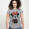 Henry Tiger Damen DISNEY CLASSICS MICKEY CLASSIC - SITTING MINNIE SKETCH - T-Shirt Print - Melange Grey