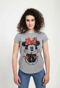 Henry Tiger Damen DISNEY CLASSICS MICKEY CLASSIC - SITTING MINNIE SKETCH - T-Shirt Print - Melange Grey
