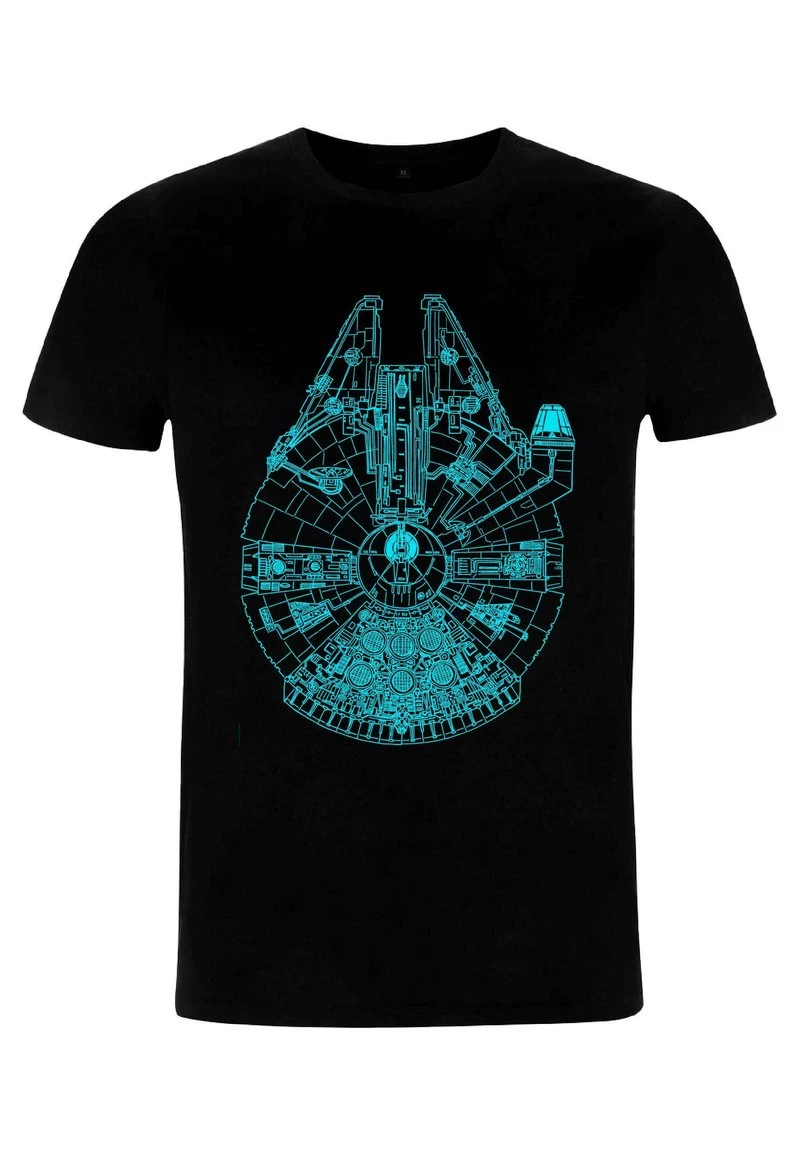 Henry Tiger Unisex STAR WARS: CLASSIC - BLUE FALCON - T-Shirt Print - Black 4 Henry Tiger Unisex STAR WARS: CLASSIC - BLUE FALCON - T-Shirt Print - Black – Bild 4