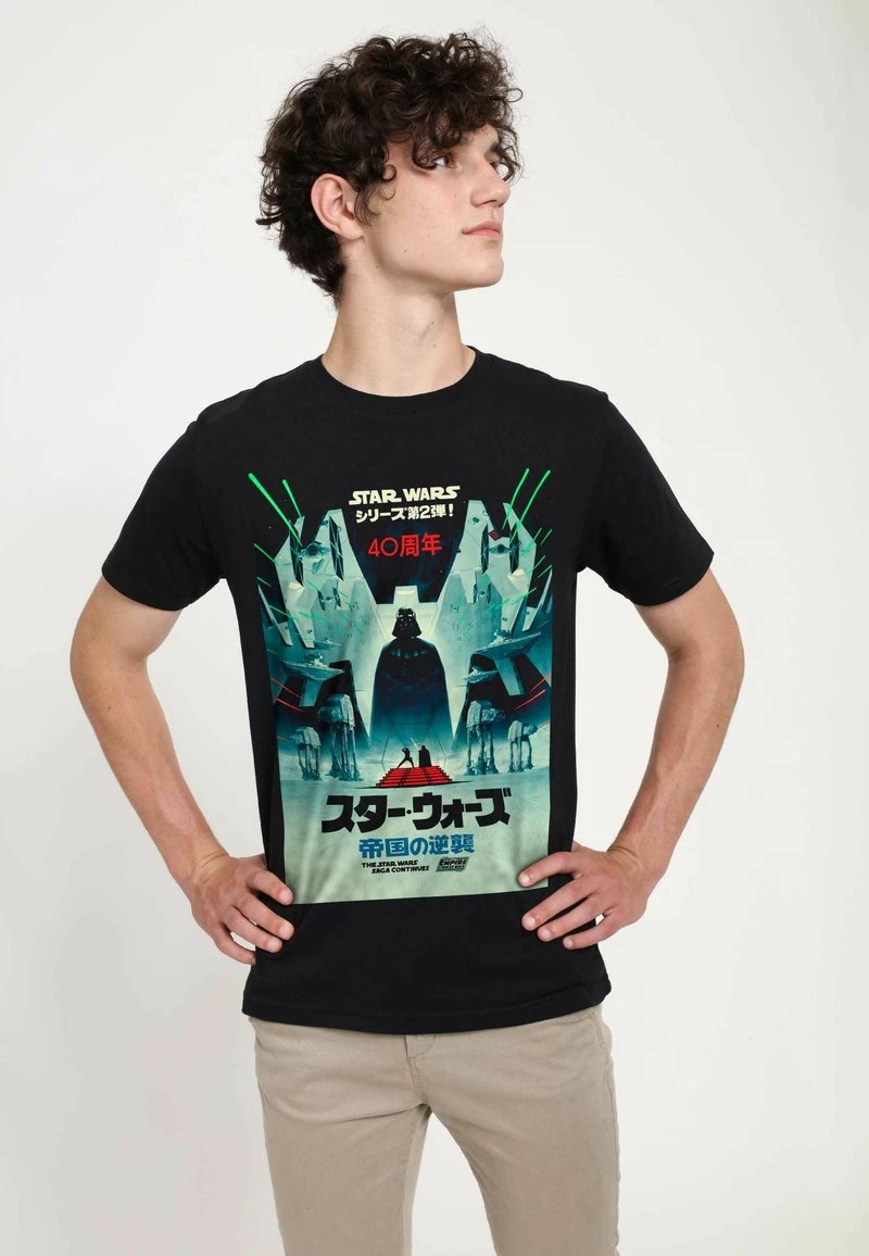 Henry Tiger Unisex STAR WARS: CLASSIC - ESB JAPANESE POSTER - T-Shirt Print - Black 3 Henry Tiger Unisex STAR WARS: CLASSIC - ESB JAPANESE POSTER - T-Shirt Print - Black – Bild 3