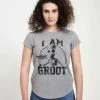 Henry Tiger MARVEL GUARDIANS OF THE GALAXY 2 - COLLEGIATE GROOT - T-Shirt Print - Melange Grey | Damen