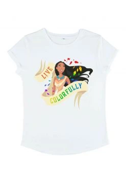 Henry Tiger DISNEY POCAHONTAS - LIVE COLORFULLY - T-Shirt Print - White | Damen -Günstiges Henry Tiger Geschäft 5e7629cc919b4abea246f8c865447791