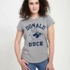 Henry Tiger Damen DISNEY CLASSICS MICKEY CLASSIC - DONALD GOES TO COLLEGE - T-Shirt Print - Melange Grey