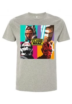 Henry Tiger Herren STAR WARS: CLONE WARS - CLONE WARS POP - T-Shirt Print - Melange Grey -Günstiges Henry Tiger Geschäft 5ec1a7becb824f4693584a277572d9d7