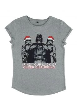 Henry Tiger STAR WARS - T-Shirt Print - Melange Grey | Damen -Günstiges Henry Tiger Geschäft 5ed8f787ec0e40f1bbbda95cb69833ec