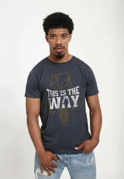 Henry Tiger Unisex STAR WARS - T-Shirt Print - Melange Black