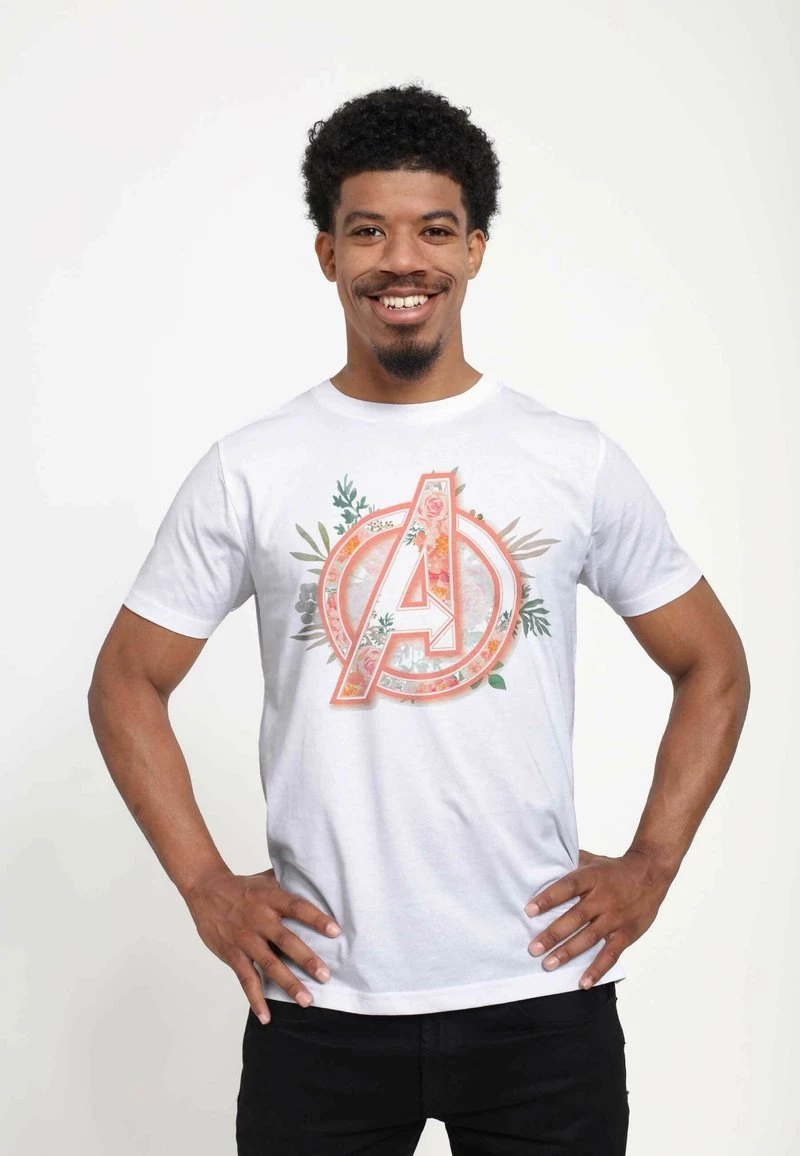 Henry Tiger Unisex MARVEL AVENGERS CLASSIC - AVENGER FLORAL - T-Shirt Print - White 3 Henry Tiger Unisex MARVEL AVENGERS CLASSIC - AVENGER FLORAL - T-Shirt Print - White – Bild 3