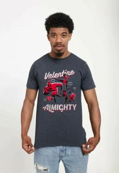 Henry Tiger PIXAR UNISEX VALENTINE ALMIGHTY - T-Shirt Print - Melange Black