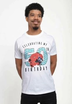 Henry Tiger DISNEY BIG HERO 6 MOVIE - BAYMAX 50 YEARS - T-Shirt Print - White | Unisex -Günstiges Henry Tiger Geschäft 61b72fd4528145a5a111fedfaba41e26