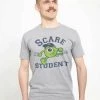 Henry Tiger Unisex PIXAR MONSTER'S INC. - SCARE STUDENT - T-Shirt Print - Melange Grey