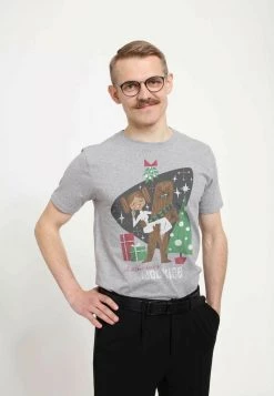 Henry Tiger STAR WARS UNISEX KISS A WOOKIEE - T-Shirt Print - Melange Grey -Günstiges Henry Tiger Geschäft 62e13fe0157a474687e61f5b26873d4d