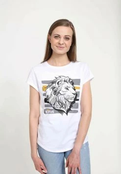 Henry Tiger T-Shirt Print - White | Damen