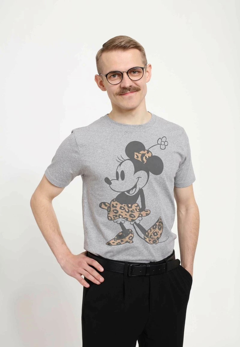 Henry Tiger DISNEY CLASSICS UNISEX LEOPARD MOUSE - T-Shirt Print - Melange Grey 1 Henry Tiger DISNEY CLASSICS UNISEX LEOPARD MOUSE - T-Shirt Print - Melange Grey
