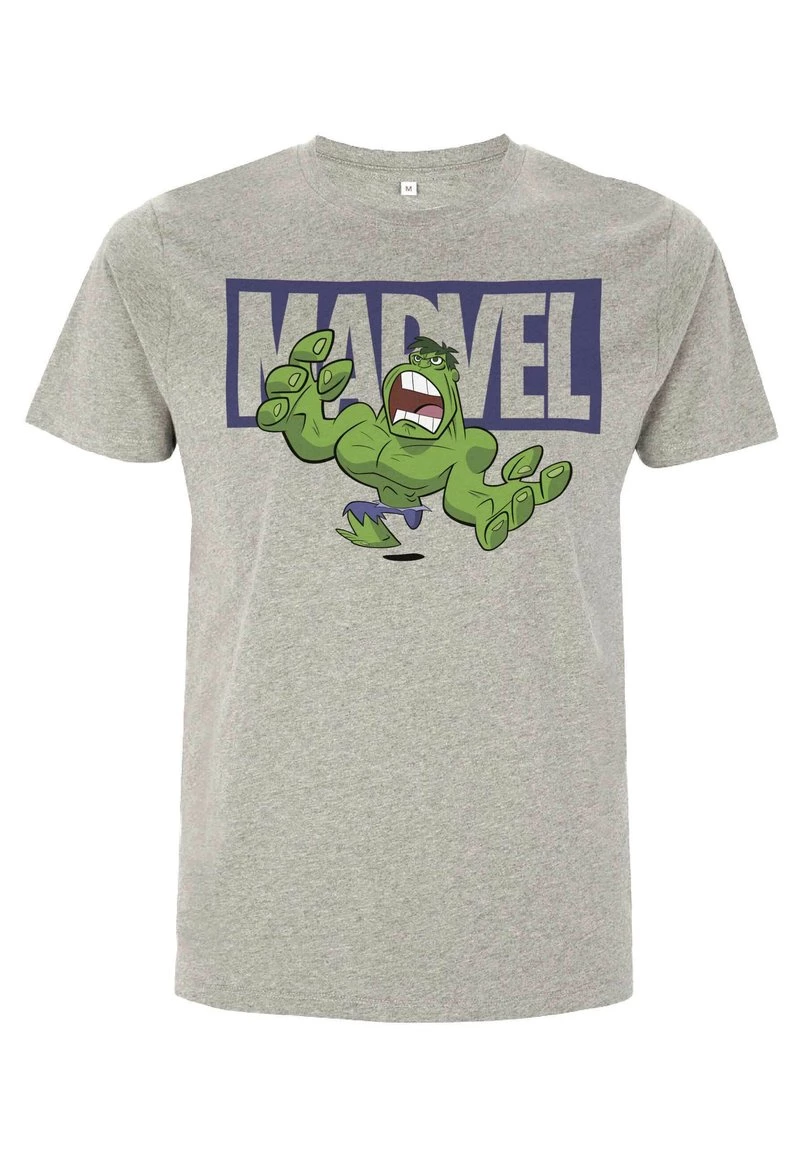 Henry Tiger Unisex MARVEL AVENGERS CLASSIC - BRICK HULK - T-Shirt Print - Melange Grey 4 Henry Tiger Unisex MARVEL AVENGERS CLASSIC - BRICK HULK - T-Shirt Print - Melange Grey – Bild 4