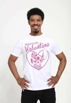 Henry Tiger DISNEY CLASSICS UNISEX STITCH VALENTINE - T-Shirt Print - White