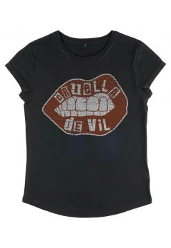 Henry Tiger Damen DISNEY CLASSICS WOMEN'S LIP EMBROIDERY - T-Shirt Print - Black -Günstiges Henry Tiger Geschäft 6304137865ac46d2add7bca62eb99aab