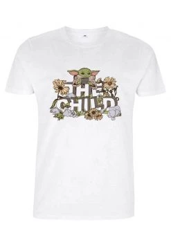 Henry Tiger Herren STAR WARS: THE MANDALORIAN - VINTAGE FLOWER CHILD - T-Shirt Print - White -Günstiges Henry Tiger Geschäft 637a27a5231e4bba8b9c28dea209d14b